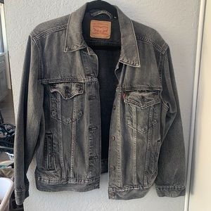 Vintage Levi's Washed Black Denim Jacket